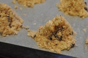 glutenfri kokosmakroner med chokolade og smør - opskrift