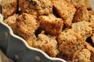 Glutenfri kokosmakroner med chokolade og smør - opskrift