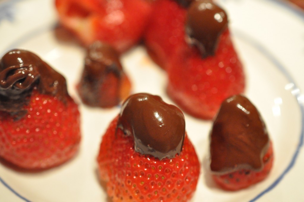 Jordbær med chokolade