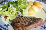 Stegning af bøf på grillpande - nem opskrift