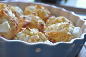 Scones med feta ost & majsmel - uden gær