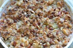 Rabarbertærte - crumble med mandelmel