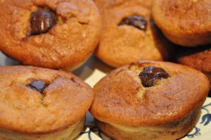 DSC_6174 • nogetiovnen.dk Fedtfattige bananmuffins med chokolade