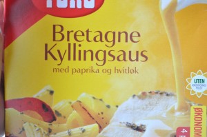 Svinekoteletter, bretagnesovs og risotto