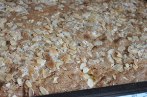 Bradepandekage med æbler og marcipan