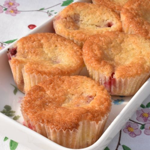 Hindbærmuffins - kage muffins med hindbær