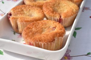 Hindbærmuffins - kage muffins med hindbær