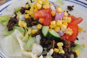 Tortillas med oksekød - wraps med oksekød