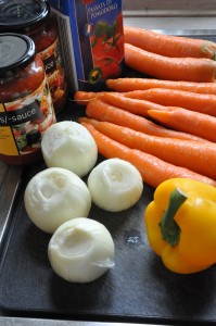 Pasta kødsovs opskrift - spaghetti kødsovs med grøntsager