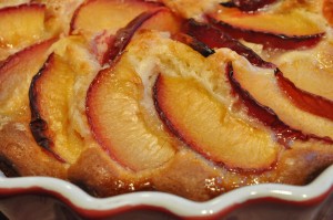 Blommetærte med marcipan kage med blommer