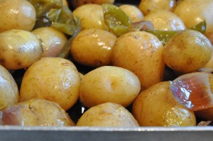 Marineret okseculotte i stegeso med tilbehør