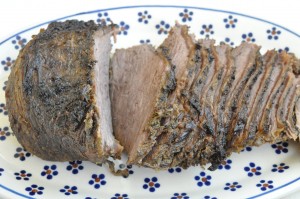 Marineret okseculotte i stegeso med tilbehør