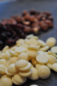 Cookies med hvid chokolade og tranebær