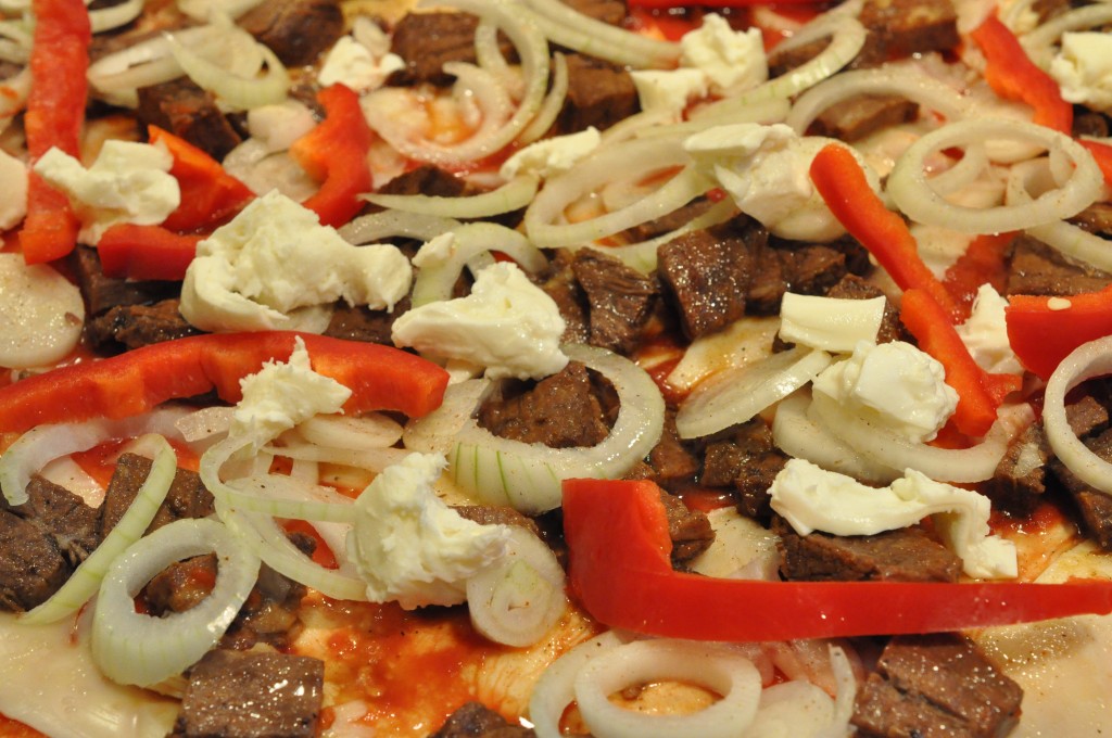 Pizza med kebab - hjemmelavet kebab pizza