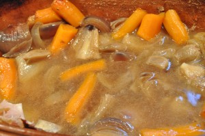 Kylling langtidsstegt i øl i Römertopf opskrift