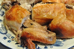 Kylling langtidsstegt i øl i Römertopf opskrift