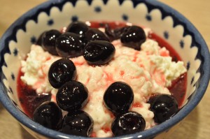 Risalamande med amarena kirsebær