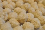 Bounty kugler med kondenseret mælk - opskrift