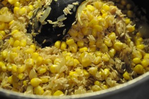 Hotwings med nem majsrisotto - nem aftensmad