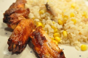 Hotwings med nem majsrisotto - nem aftensmad