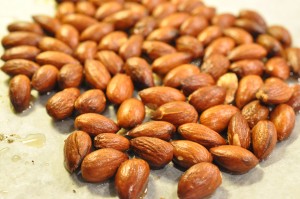 Ristede mandler i ovn med salt og krydderi