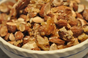 Brændte sukkermandler