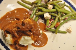 Bøf Stroganoff -opskrift på gryderet med fløde