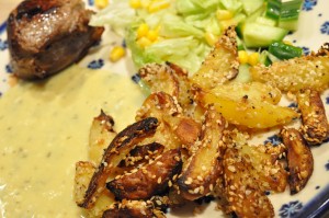 Tykstegsmedaljoner med bacon - nem opskrift