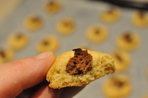 Småkager med abrikoskompot el. Nutella