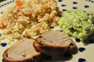 Helstegt mørbrad på pande - med bacon 