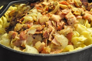 Tortellini ret med fløde og bacon - nem opskrift