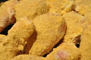 mexicanske kyllingelår med rasp og tex mex krydderi. Sprøde kyllingelår i ovn - paneret med rasp