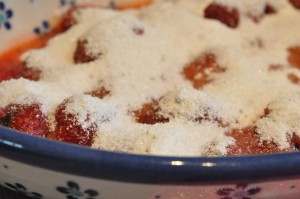 Jordbærcrumble - lækker crumble med jordbær