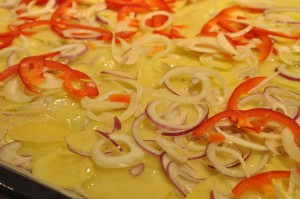 DSC_4105 • nogetiovnen.dk Kartoffelpizza med bacon og skinke - opskrift