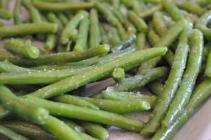 Bønnefritter - bagte haricots verts i ovn