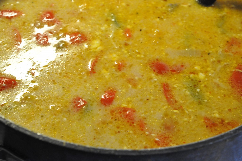 Stærk kyllingesuppe med chili og flødeost