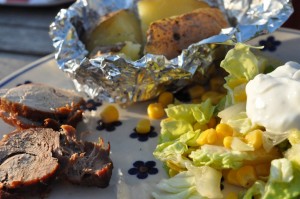 Svinemørbrad i ovn med bagekartofler & salat