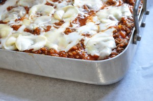 Lasagne med squash, gulerødder & oksekød