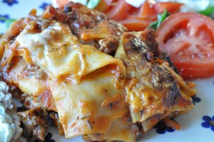 Lasagne med squash, gulerødder & oksekød