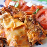 Lasagne med oksekød, squash og gulerødder