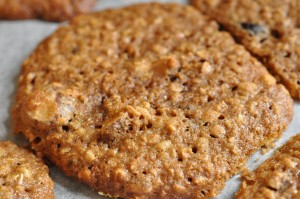 Lakrids småkager med tranebær og havregryn