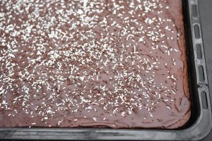 Klassens time kage - chokoladekage som stor bradepandekage