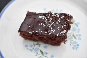 Klassens time kage - chokoladekage som stor bradepandekage