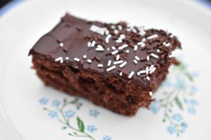 Klassens time kage - chokoladekage som stor bradepandekage