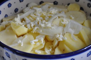 Flødekartofler - opskrift med ost og fløde
