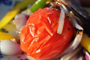 Svinefilet på grill - marineret svinekam med tilbehør