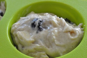 Blåbærmuffins med hvid chokolade & marcipan
