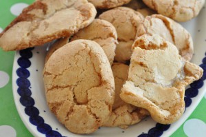 sprøde cookies med mandler og marcipan