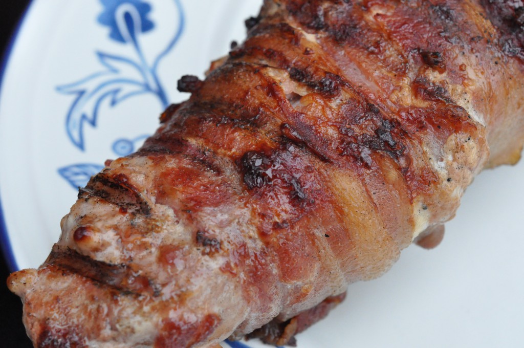 Svinemørbrad i baconsvøb på grill ell. i ovn