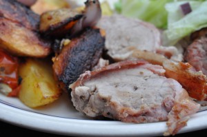 Mørbrad i baconsvøb